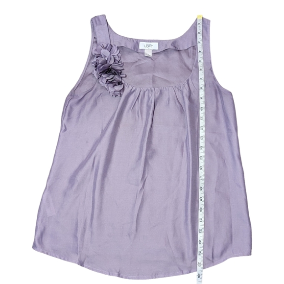 Loft woman's shirt Flower design Size S Purple - Picture 3 of 6